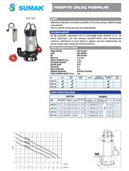 Sumak SDF18/2 Vorteks Çarklı Foseptik Dalgıç 1,8 HP