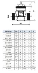 Watts 2 Yollu Fan Coil Vanası 1''  21311