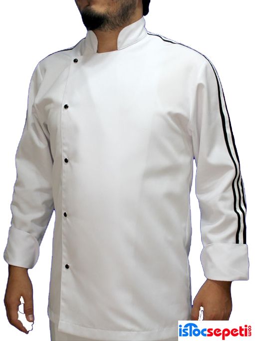 Aşçı Elbisesi Hakim Yaka Beyaz Renk