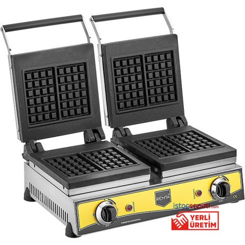 Remta Çiftli Kare Waffle Makinesi Elektrikli W14