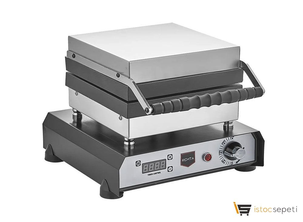 Remta Değiştirilebilir Plakalı Kare Model Elektrikli Waffle Makinesi W34k