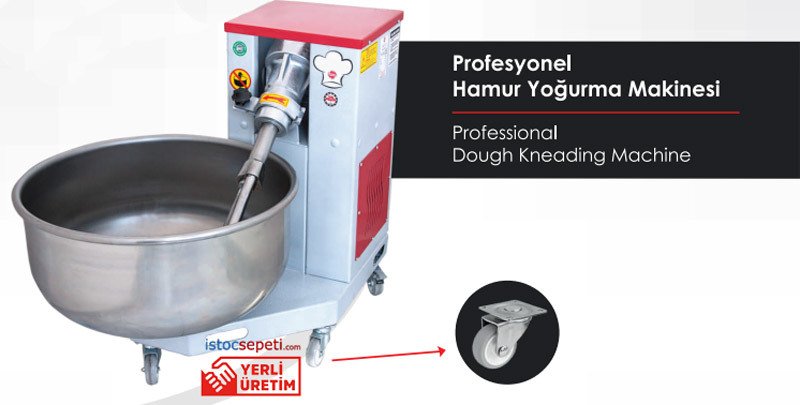 Sanayi Tipi Hamur Yoğurma Makinesi 50 Kg Monofaze 220V