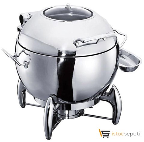 Öztiryakiler Chafing Dish Çorbalık Yuvarlak Standlı 11 L