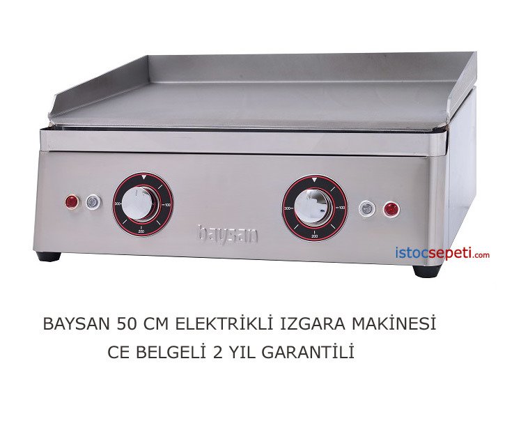 Pleyt ızgara Elektrikli 50cm Baysan Tavuk Balık ve Köfte Grill Makinesi