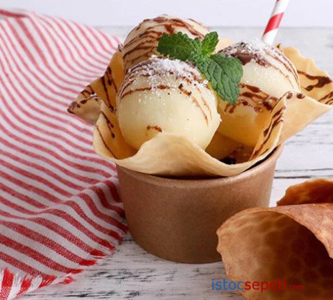 Papatya Dondurma Külahı Yapma Aparatı Waffle Bardak Modeli
