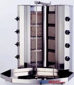 8 Radyanlı Döner Ocağı Tüplü V Tipi Lokanta Döner Makinesi
