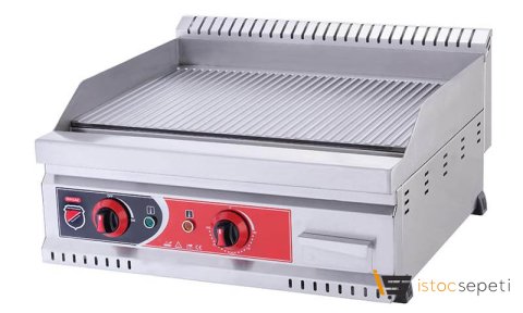 SilverInox 600 Seri Düz Pleyt Izgara 40x40 cm Elektrikli