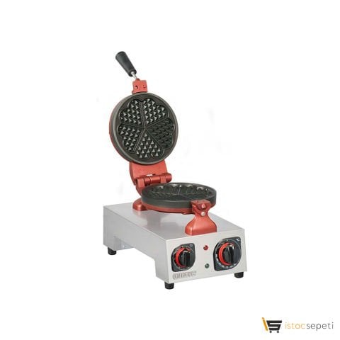 Omake WFL01.E12 Z5F Zamanlayıcılı Çiçek Model Tekli Waffle Makinesi, Elektrikli