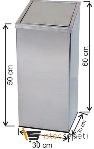 Arı Metal 1341 Dokunmatik Kare Çöp Kovası Paslanmaz