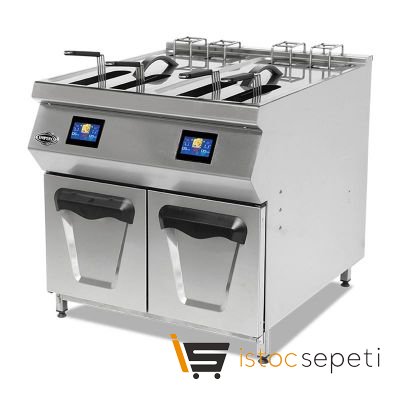 Empero 900 Plus Asansörlü Hızlı Pişirme Fritözü Yağ Filtreli 25+25 L