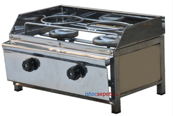 Künefe Pişirme Ocağı Tüplü Lokanta Tipi Künefe Pişirme Makineleri 2 Li