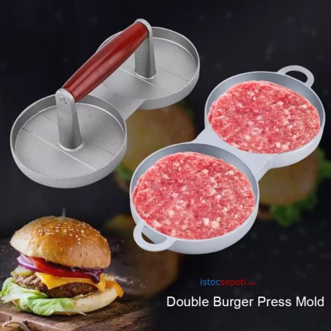Hamburger Presi Çiftli Hamburger Köfte Şekillendirme Makinesi
