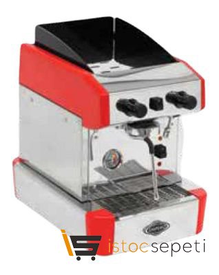 Empero Espresso Kahve Makinesi Yarı Otomatik 1 Gruplu Kırmızı