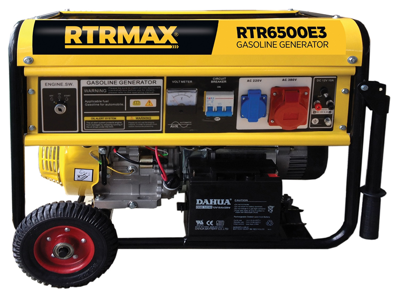 RTRMAX RTR6500E3 6.8 Kva 5.5 kw 220 V Monofaze 380 V Trifaze Benzinli Jeneratör