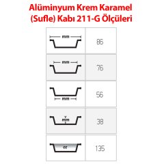 Alüminyum Krem Karamel (sufle) Kabı 250 Adetli