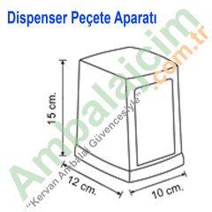 Aparat Masaüstü Peçete Dispenseri Beyaz (Ağır)