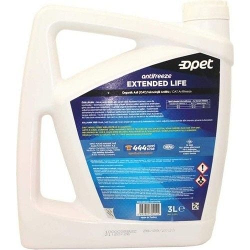 Opet Antifreeze Extended Life Kırmızı Antifriz 3 Litre