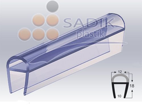 D TİPİ 10 mm ŞEFFAF KÖŞE PROFİLİ 2 mt