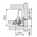 BLUM 50 cm TEK BORDÜRLÜ GRİ TANDEMBOX RAY