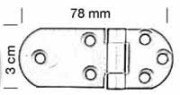 OVAL KUYRUKLU ALÜMİNYUM MENTEŞE 30*78 mm