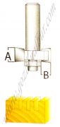 8 mm LAMBA BIÇAĞI NO:3-D ( 12 mm şaftlı)