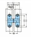 MASA İLAVE MENTEŞESİ KAHVERENGİ VİDALI 32*12 mm