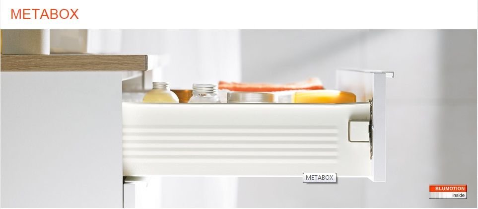 BLUM METABOX 45 cm * 150 mm  YANAKLI ÇEKMECE RAYI