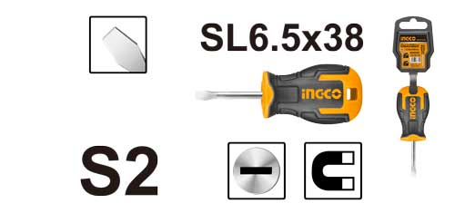 İngco Düz Uçlu Topaç Tornavida 6,5*38