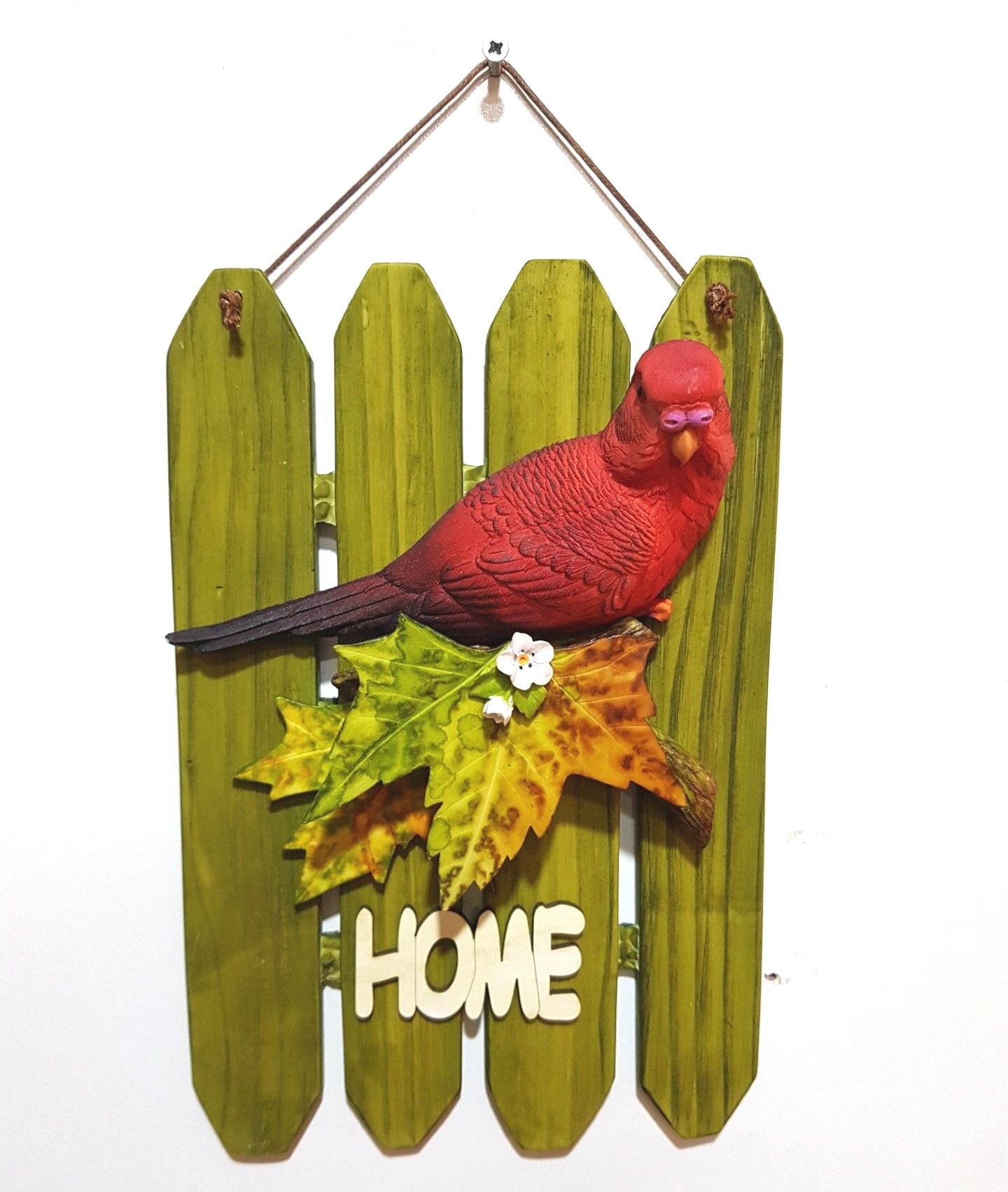 Kuşlu Home Yazılı Kapı Süsü