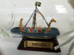 Cam Şişe içinde Viking  Gemisi