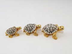 Swarovski Taşlı Kaplumbağa Kutu Biblo Seti