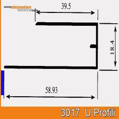 PLN 3017 Alt Bitiş U Profili