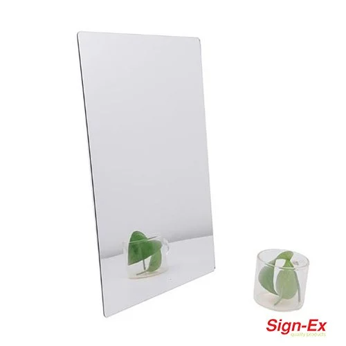0.70 mm - Gümüş Arkası Yapışkanlı Ayna Pleksi / Akrilik (122x244 cm)