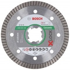 Bosch - X-LOCK - Best Serisi Seramik İçin, Extra Temiz Kesim Turbo Segman  Elmas Kesme Diski 115 mm