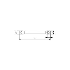 İzeltaş 1870 Ağır Tip Bijon Anahtarı İki Ağız Uzun 24x27mm