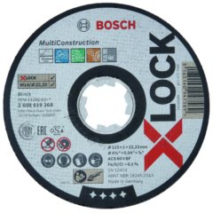 Bosch - X-LOCK - 115*1,0 mm Çoklu Malzemelerde Kullanım İçin Düz Kesme Diski (Taş)