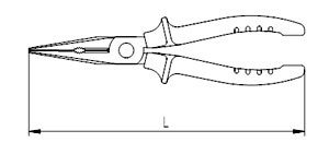 İzeltaş 3220 Uzun Kargaburun Düz Uçlu Opak 200mm