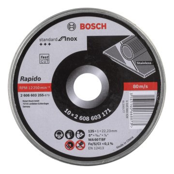 Bosch 125*1,0mm Standard for Inox Rapido 10'lu