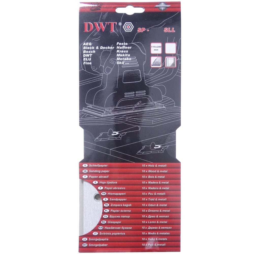 DWT SP-240SLL Dikdörtgen Delikli Zımpara Kağıdı 115x280mm 240 Kum