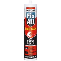 Soudal Fix All High Tack Clear Süper Güçlü Yapıştırıcı 290ml - Beyaz