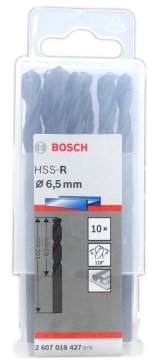 Bosch HSS-R Metal Matkap Uç 6.5x63x101mm 10 Parça