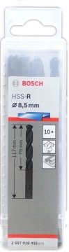 Bosch HSS-R Metal Matkap Uç 8.5x75x117mm 10 Parça