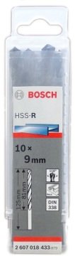 Bosch HSS-R Metal Matkap Uç 9x81x125mm 10 Parça