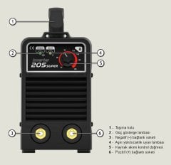 Askaynak Inverter 205-Super İnvertörlü Örtülü Elektrod Kaynak Makinası