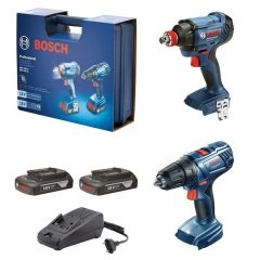 Bosch GDX 180-LI + GSR 180-LI 18 Volt 2.0 Ah Çift Akülü Delme/Vidalama - Çantalı