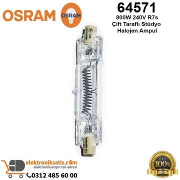 Osram 64571 800 Watt 240 Volt R7s Çift Taraflı Stüdyo Halojen Ampul