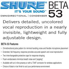 Shure BETA53 Kafa Mikrofonu