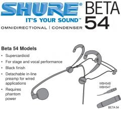 Shure BETA54 Kafa Mikrofonu