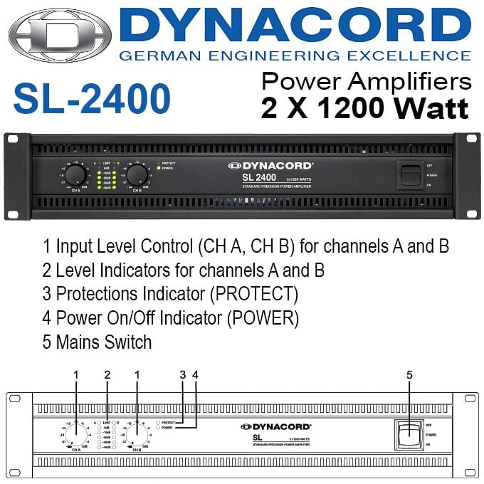 Dynacord SL 2400 Power Anfi 2x1200W