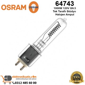 Osram 64743 1000 Watt 120 Volt G9.5 Tek Taraflı Stüdyo Halojen Ampul